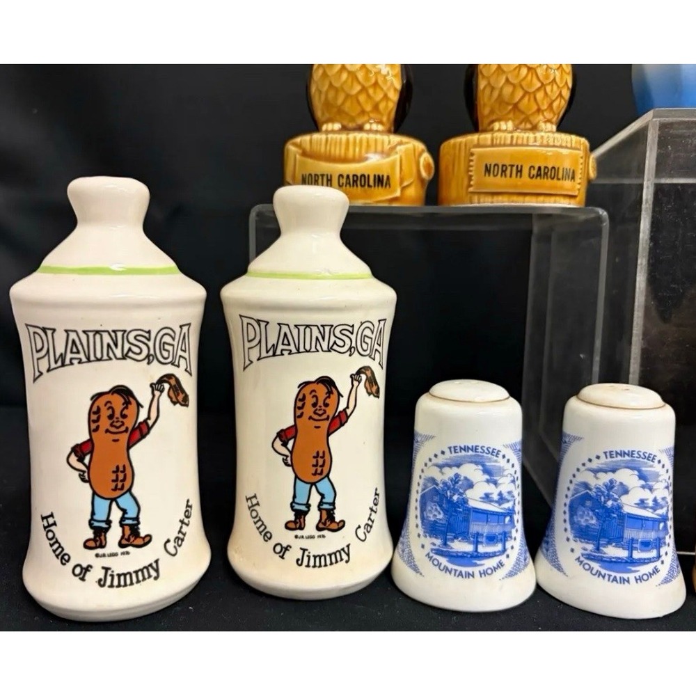 Vintage Southeast State Salt & Pepper Shakers Lot Florida Georgia Carolina DC